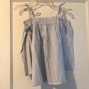 Forever 21 off the shoulder striped top